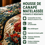 Alice - Housse de canapé matelassée Style Rustique