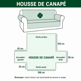 Bérénice - Housse de canapé matelassée Loup Hurlant