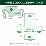 Clotilde - Housse de canapé matelassée Sempervirents