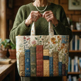 Sac Artisanal Matelassé - Livres et Fleurs