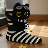 Zoe - Chaussettes Rayées Avec Animaux