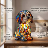 Pantoufle - Lampe en vitrail