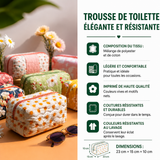 Solène - Trousse de toilette matelassée Motif Estivale