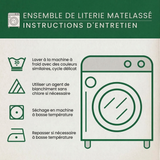 Parure de lit matelassée 3 pièces - Coqs de l'Aube